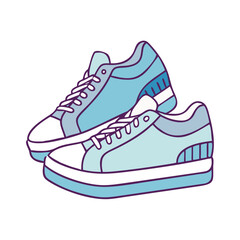 sneakers vector icon, footwear vector illustration - simple illustration of sneakers perfect for logos, and footwear-themed designs.
