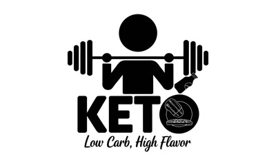 Keto Healthy Food Vector art