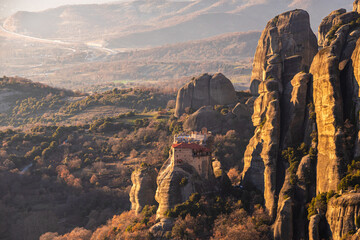 Saint Nicholas Anapafsas Monastery in Meteora, Greece. Beautiful photo of Saint Nicholas church...