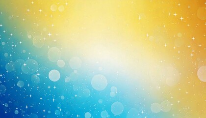 黄色と水色の抽象的なボケ素材 Generative AI