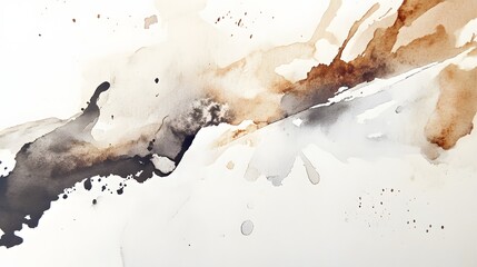 Obraz premium Abstract Watercolor Painting Brown Black White Hues