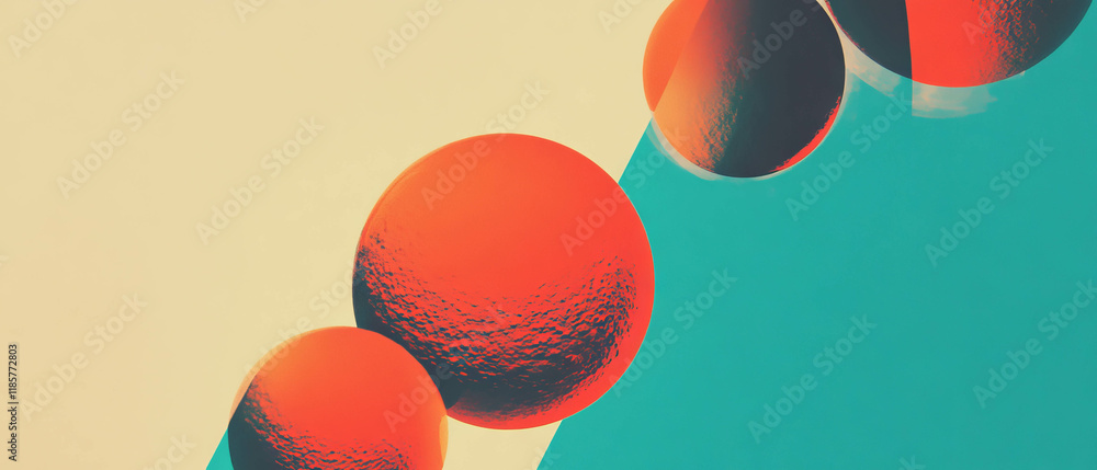 Aufkleber Creative use of dotted lines and playful colors in abstract design