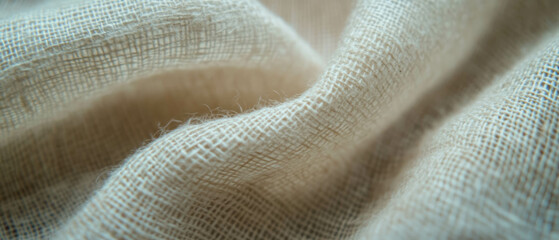 Subtle crosshatch texture with soft, delicate fabric details enhancing visual interest