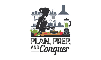 Meal Prep Vector Clipart graphic