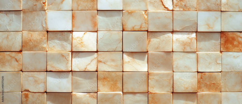 Poster Small square tile grid with subtle texture providing a classic and versatile backdrop for decor