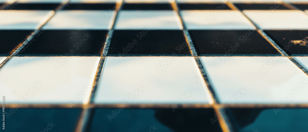 Aufkleber Square tile grid pattern featuring a simple and clean design suitable for various settings