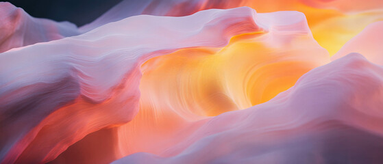 Soft gradient backdrop creating a calming atmosphere in warm tones