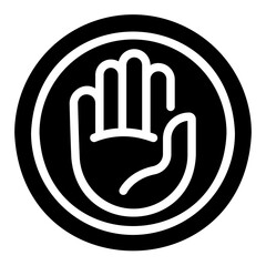 stop sign Solid icon