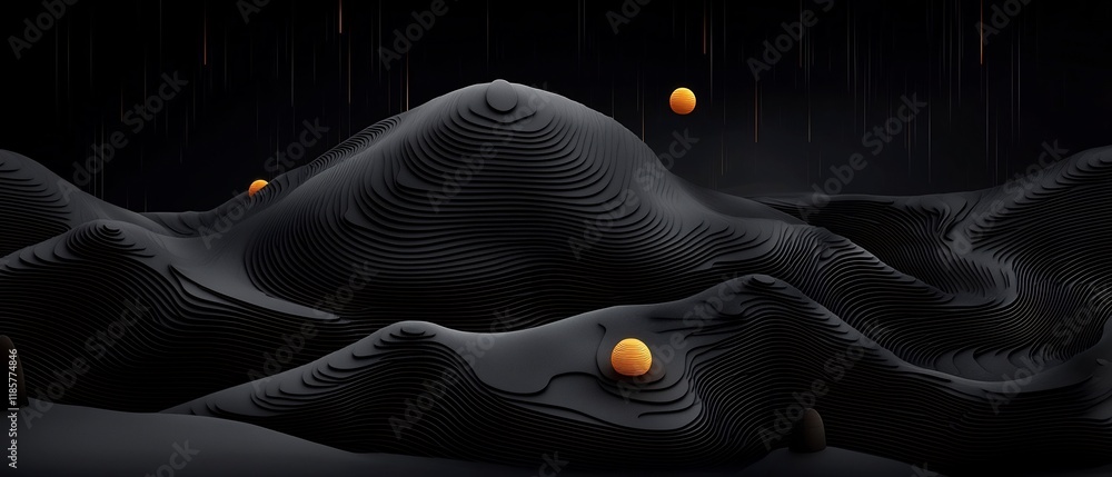 Poster immersive rainfall pattern visualization with undulating topographic landscapes expansive weather da