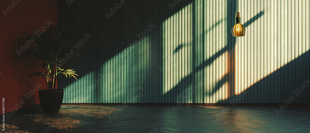 Aufkleber elegant vertical stripes enhance the atmosphere with subtle texture in a sophisticated interior