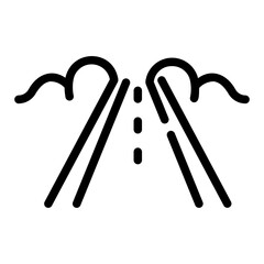 mountain road Line Icon
