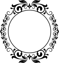 Vintage Decorative Ornamental Circle frame vector, Round vector ornamental Frame