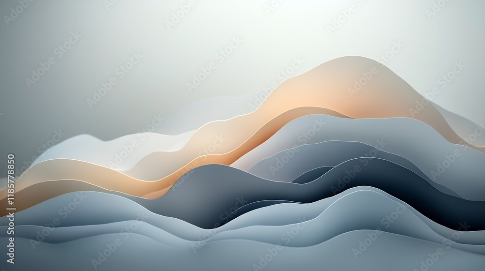 Poster captivating fluid topographic rainfall pattern map showcasing undulating layers of color coded preci