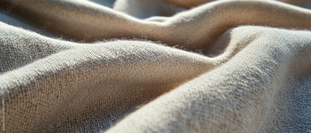 Poster woven linen texture creating a calming and serene neutral background in soft shades