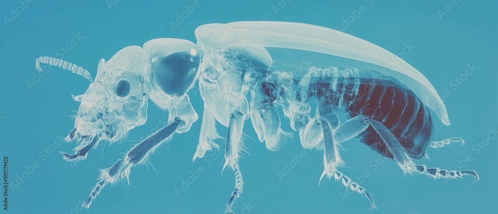 Poster intricate structure of beetle exoskeleton revealed through x-ray imaging technology