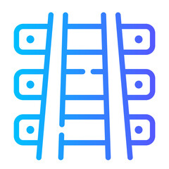 railway Line Gradient Icon