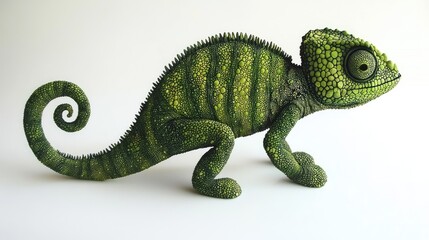 Obraz premium Chameleon displaying vibrant colors studio environment animal photography close-up view nature concept