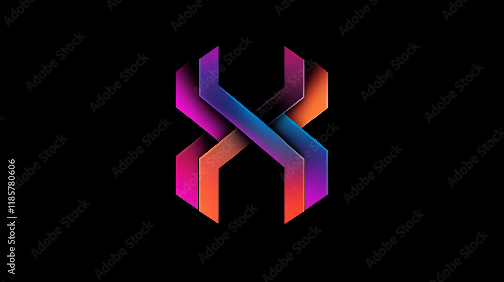 Fototapete set of alphabet symbols and elements of letter h, such a logo. vector version also available in gall
