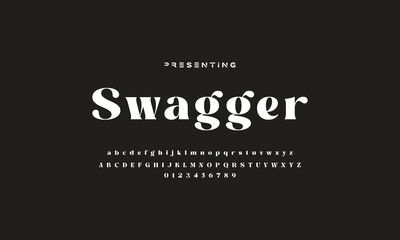 Luxury wedding alphabet letters font with tails. Typography elegant classic serif fonts and number decorative vintage retro concept for logo branding. vector illustration