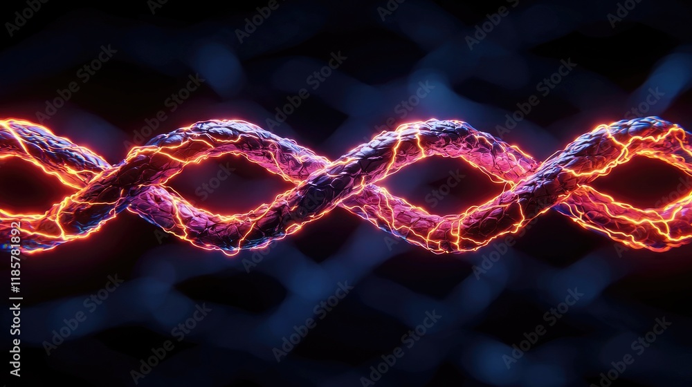 Poster exploring electric energy patterns abstract visualization digital art dark background close-up view 