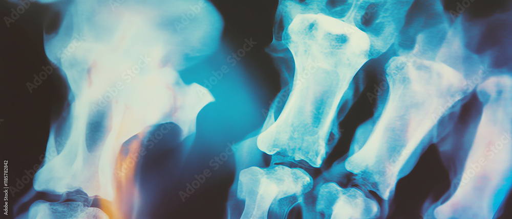 Leinwandbilder x-ray texture featuring blurred and diffused bone structure in dreamlike quality
