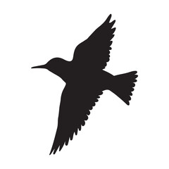 Starling bird silhouettes vector illustration, Common Starling Clipart, Starling silhouette, European starling illustration in black and white