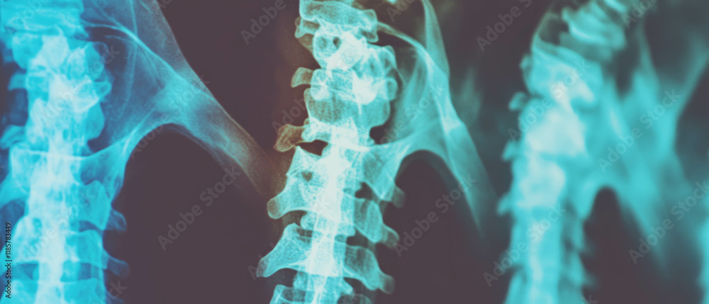 Poster X-ray texture displaying smooth and uniform structure of the human spine