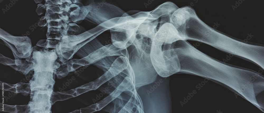 Poster intricate patterns observed in x-ray texture revealing detailed skeletal structure