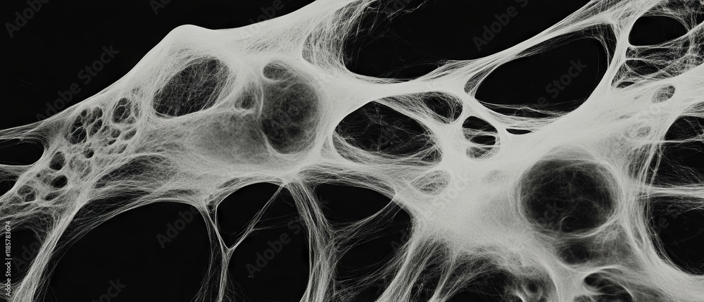 Poster Intricate web-like pattern displaying interconnected textures and structures