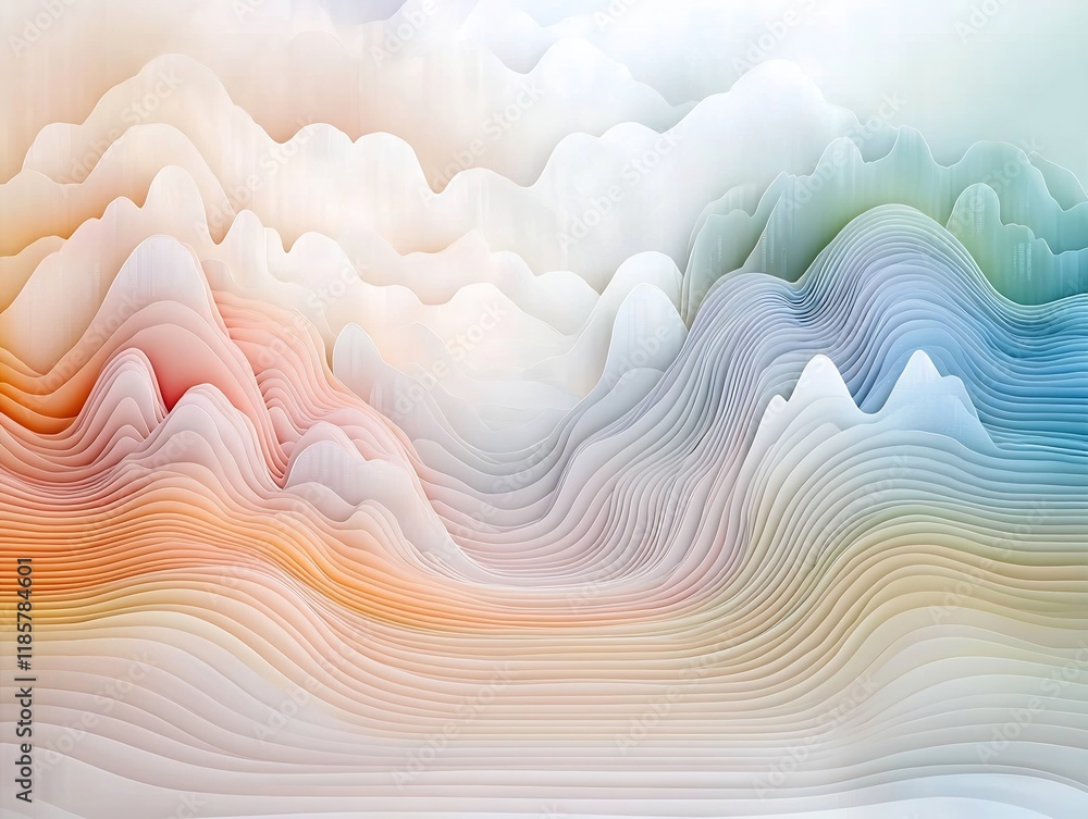 Poster breathtaking topographical rainfall data map featuring an intricate detailed landscape with fluid da