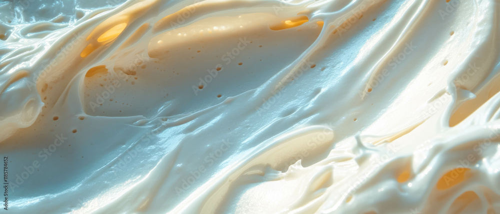 Poster seamless texture pattern of heavy cream highlighting a rich dairy ingredient for culinary use