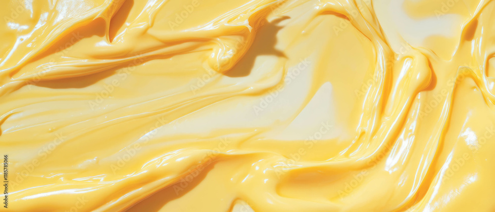 Poster seamless pattern of melted butter with smooth, creamy texture in vibrant yellow hue