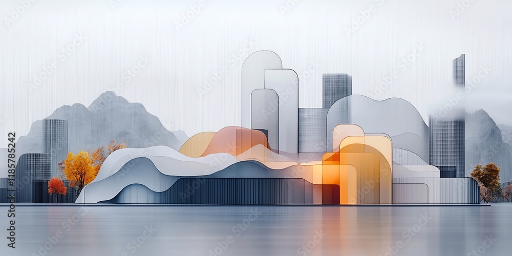 Poster captivating cartographic data visualization of vibrant topographic rainfall landscape with dynamic a
