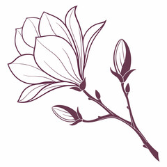 Creative Black and white flowers icon with  vector illustration