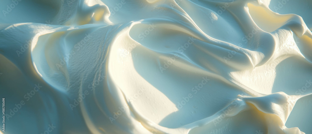 Poster seamless texture of smooth sour cream for culinary design and recipes