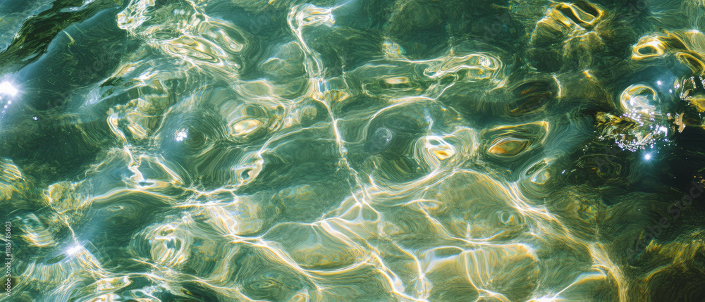 Aufkleber Seamless pattern of clear and refreshing spring water bubbles and reflections