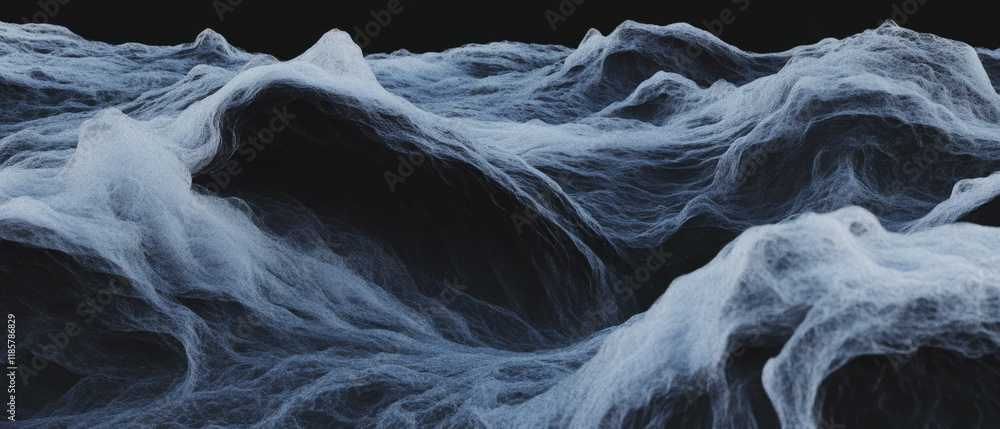 Poster thick lava with flowing texture creating a dynamic volcanic landscape
