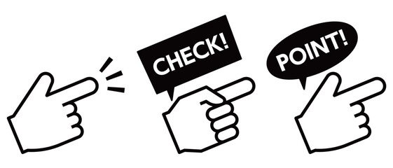 指差しのアイコンセット