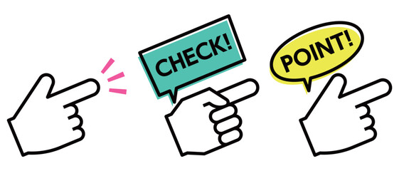 指差しのアイコンセット