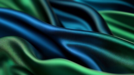 Obraz premium Abstract Blue and Green Silk Fabric Texture