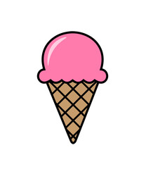 ice cream on a white background,