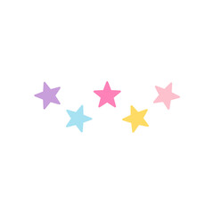 Cute colorful stars ornament 