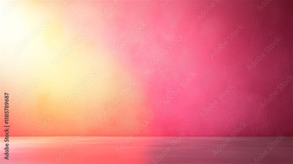 Aufkleber minimalistic gradient pink and yellow textured background with soft lighting, creating a warm and vi