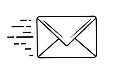 E xpress mail symbol for online correspondence and quick message sending