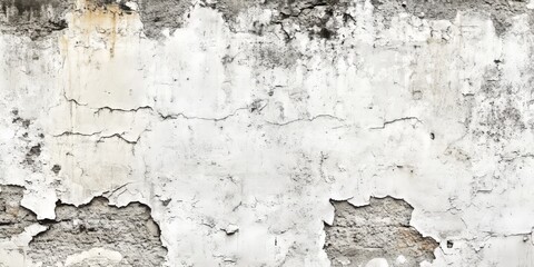 Obraz premium Grunge texture featuring an old cement wall on a white background, showcasing the unique features and characteristics of a grunge aesthetic with a worn appearance.