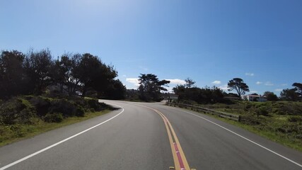 Monterey 17 Mile Drive 04 Front View MultiCam Restless Sea Driving Plate California USA