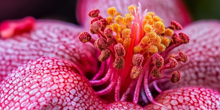 Close up view of a diptam flower showcasing its vibrant petals and abundant pollen, highlighting the unique beauty of the diptam flower and its attraction for pollinators in nature.