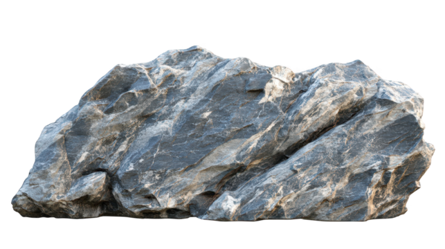 Dramatic contrast, a solitary rock against deep black background,study in texture and light