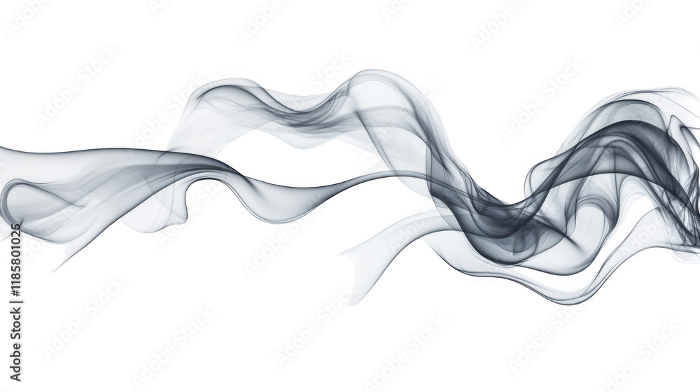 Poster intriguing smoke patterns on a black background, an abstract visual study of texture and form