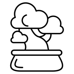 Bonsai  Icon Element For Design